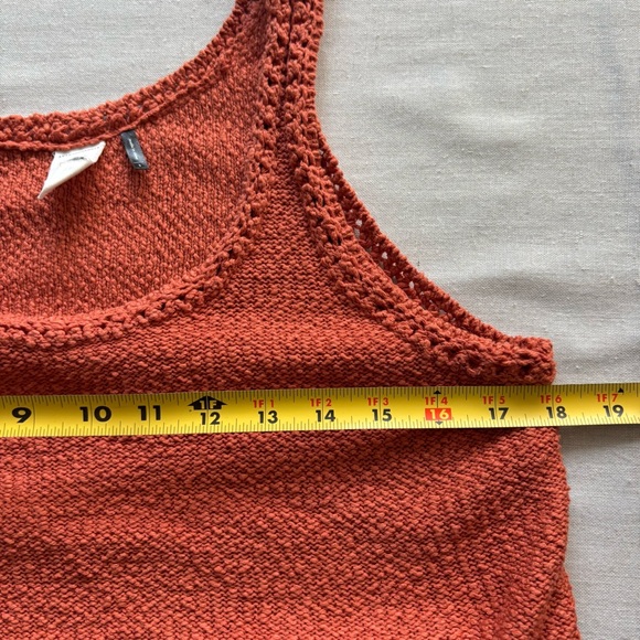 Anthropologie, Akemi + Kin Fringed Sweater Tank, Rust, Knit Top, S | Boho - Picture 5 of 7